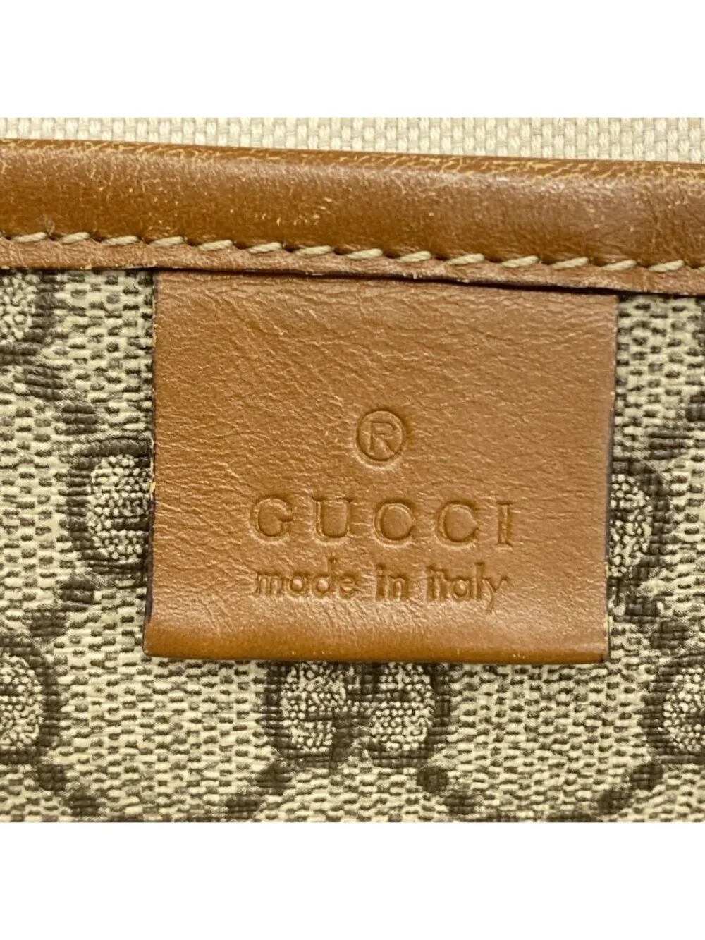 Gucci Tote GG Supreme Beige Brown Champagne Gold